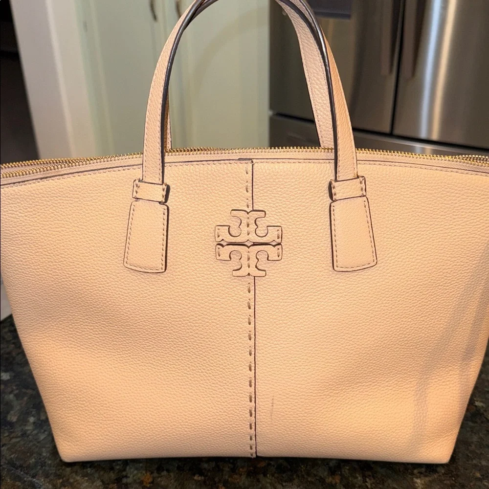 TORY BURCH McGRAW NUDE SATCHEL! - Picture 10 of 12